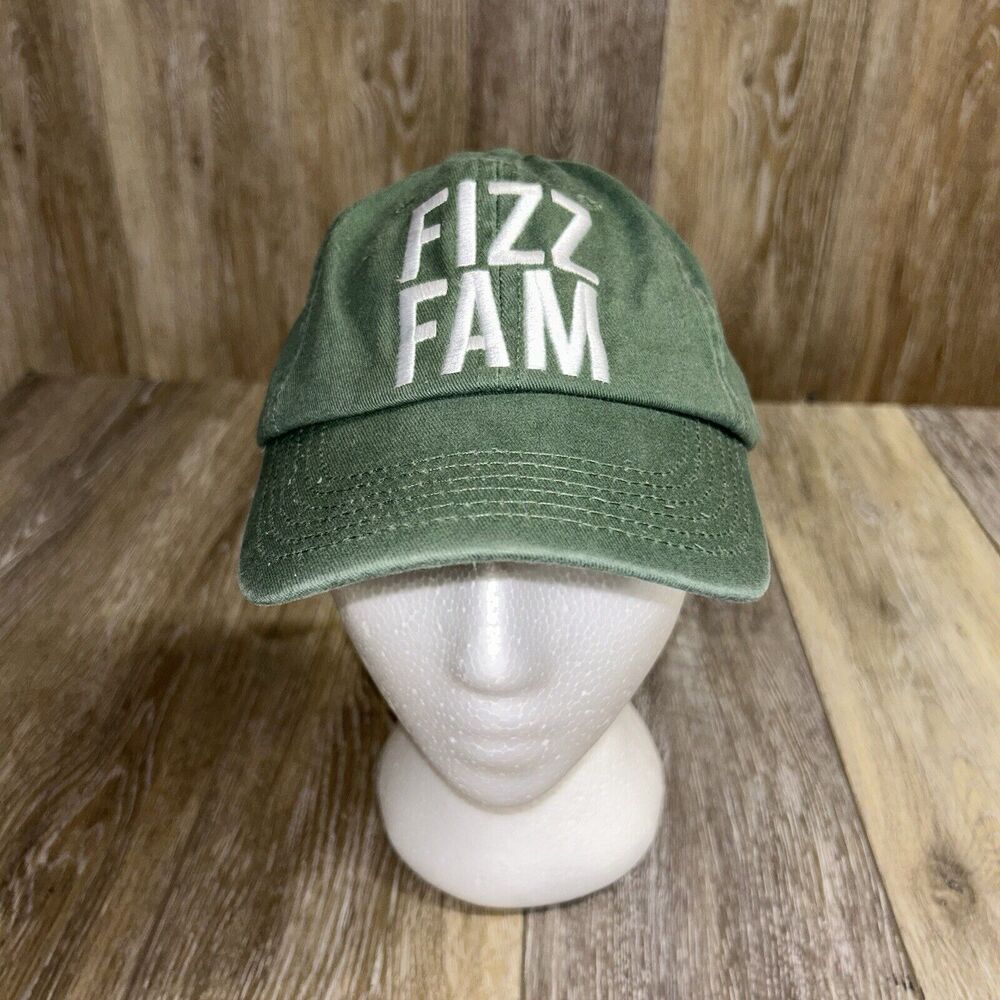 Arbonne Cosmetics Fizz Fam Green Adjustable Strapback Baseball Cap Hat